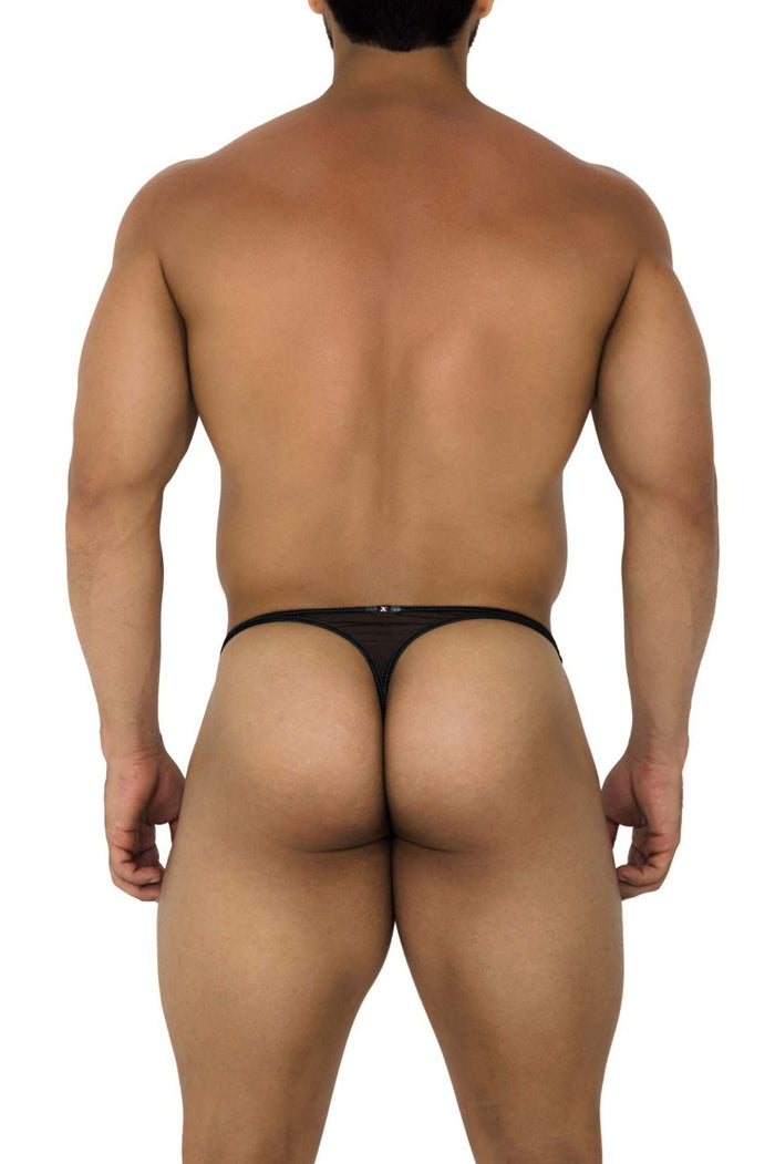 Clever Moda Xtremen 91189 Tulle Mesh Thongs Color Black