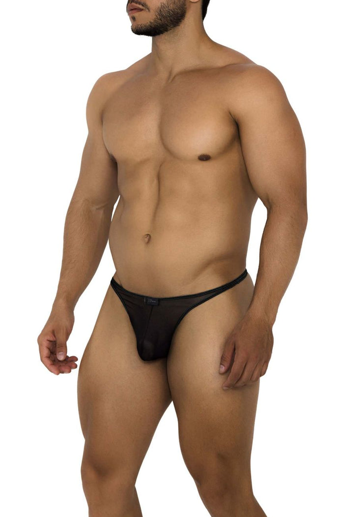Clever Moda Xtremen 91189 Tulle Mesh Thongs Color Black