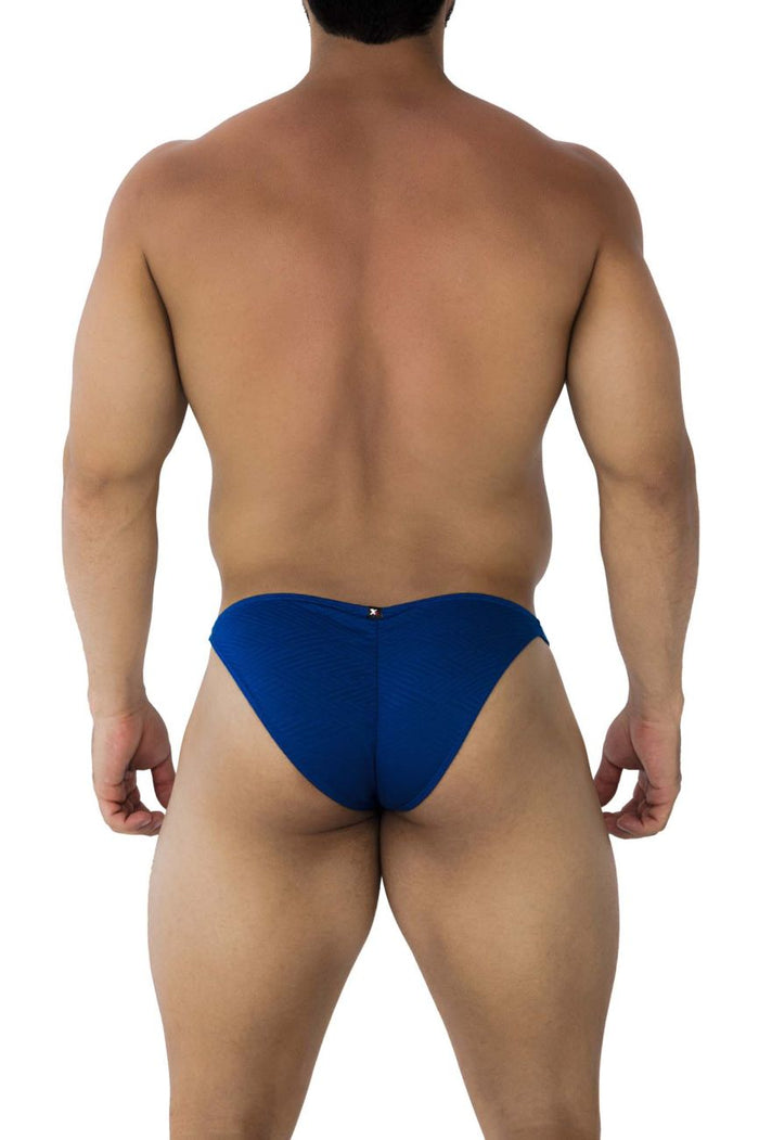 Clever Moda Xtremen 91192 Jacquard Bikini Color Royal Blue