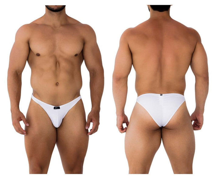 clever moda Xtremen 91197 Jacquard Bikini Color White