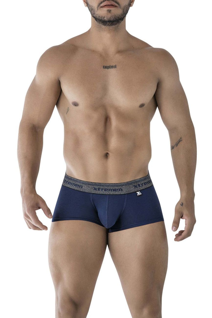 Clever Moda Xtremen 91205B Cotton Blend Trunks Color Navy