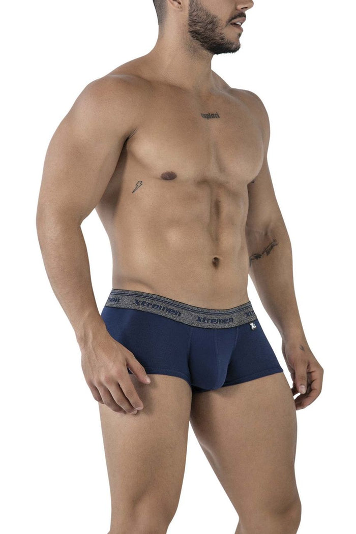Clever Moda Xtremen 91205B Cotton Blend Trunks Color Navy
