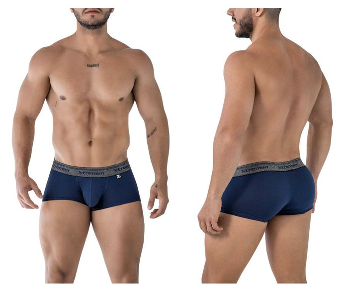 clever moda Xtremen 91205B Cotton Blend Trunks Color Navy