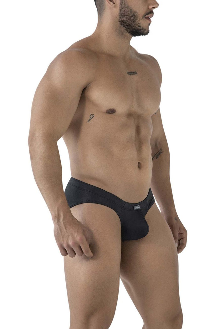 Clever Moda Xtremen 91207B Microfiber Briefs Color Black