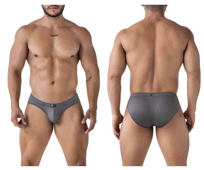 clever moda Xtremen 91207B Microfiber Briefs Color Gray