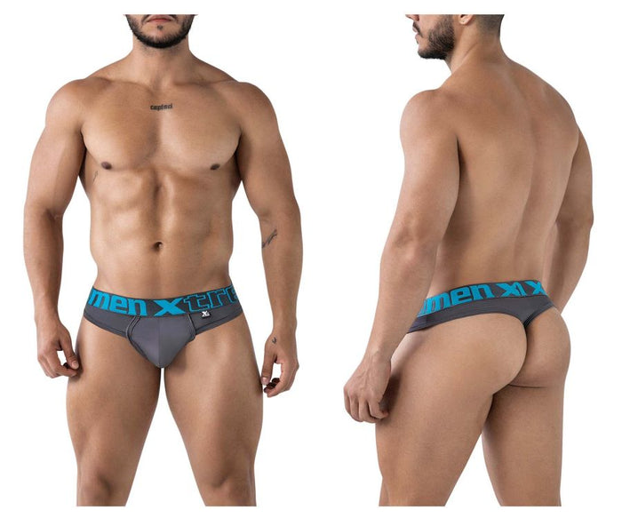 clever moda Xtremen 91208B Microfiber Thongs Color Gray