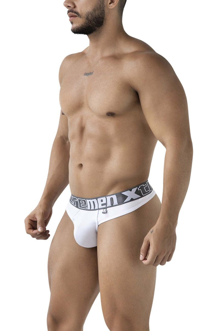Clever Moda Xtremen 91208B Microfiber Thongs Color White
