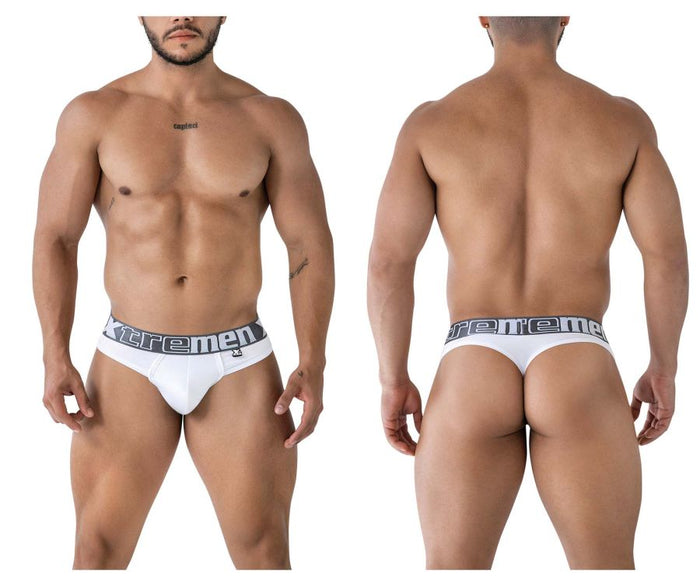 clever moda Xtremen 91208B Microfiber Thongs Color White