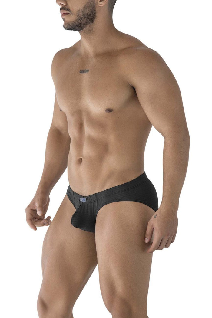 Clever Moda Xtremen 91210B Microfiber Briefs Color Black