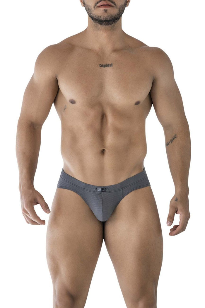 Clever Moda Xtremen 91210B Microfiber Briefs Color Gray