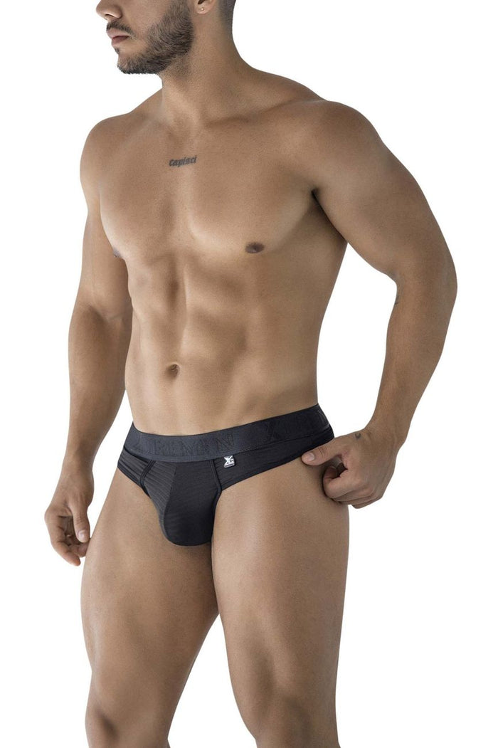 Clever Moda Xtremen 91211B Microfiber Thongs Color Black