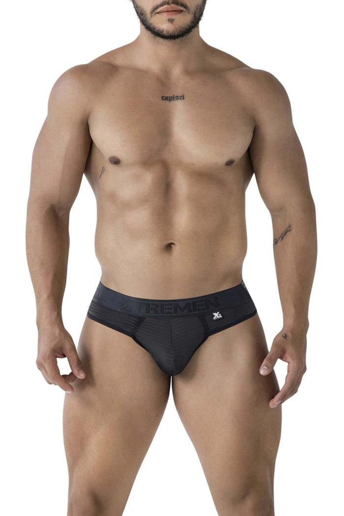 Clever Moda Xtremen 91211B Microfiber Thongs Color Black