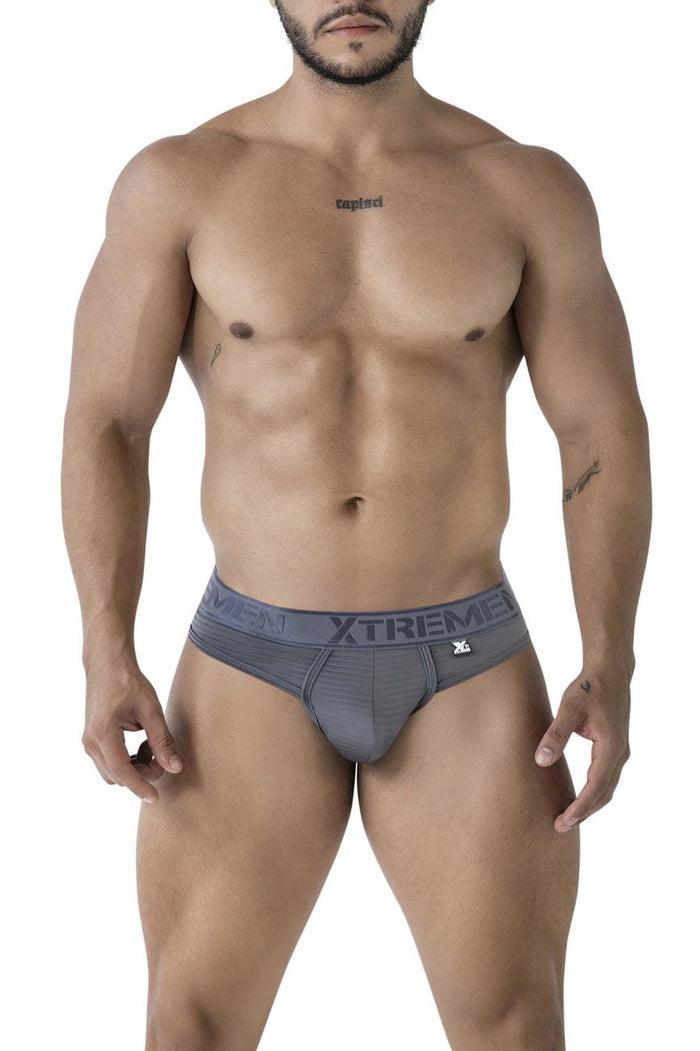 Clever Moda Xtremen 91211B Microfiber Thongs Color Gray