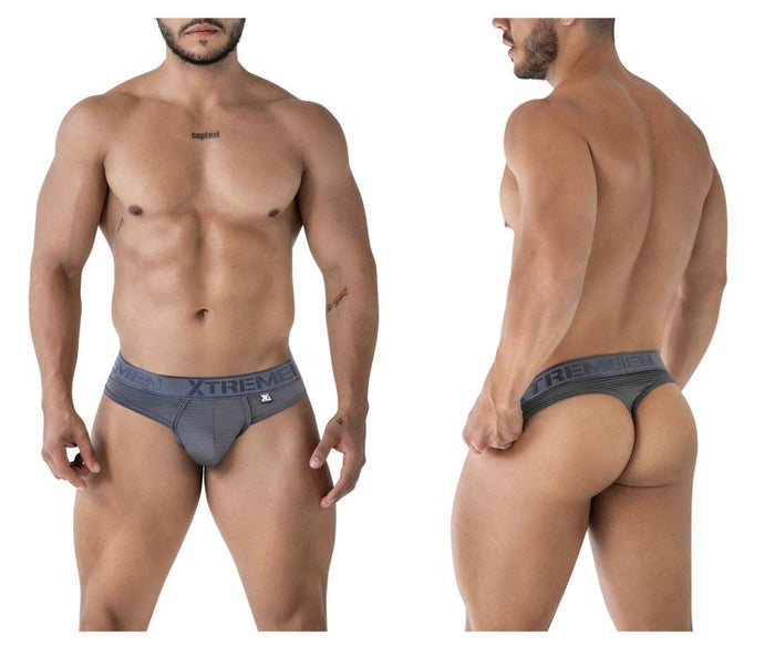 clever moda Xtremen 91211B Microfiber Thongs Color Gray