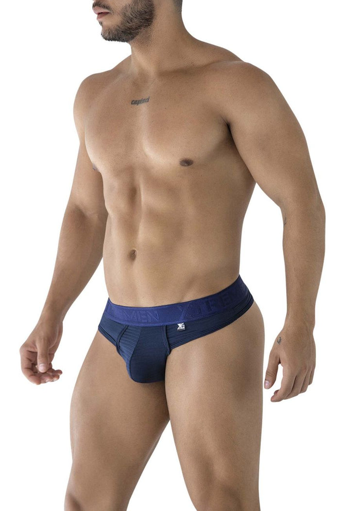 Clever Moda Xtremen 91211B Microfiber Thongs Color Navy