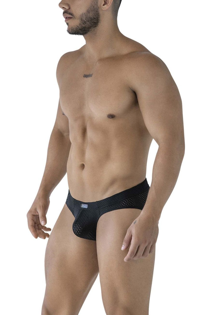 Clever Moda Xtremen 91213B Microfiber Briefs Color Black