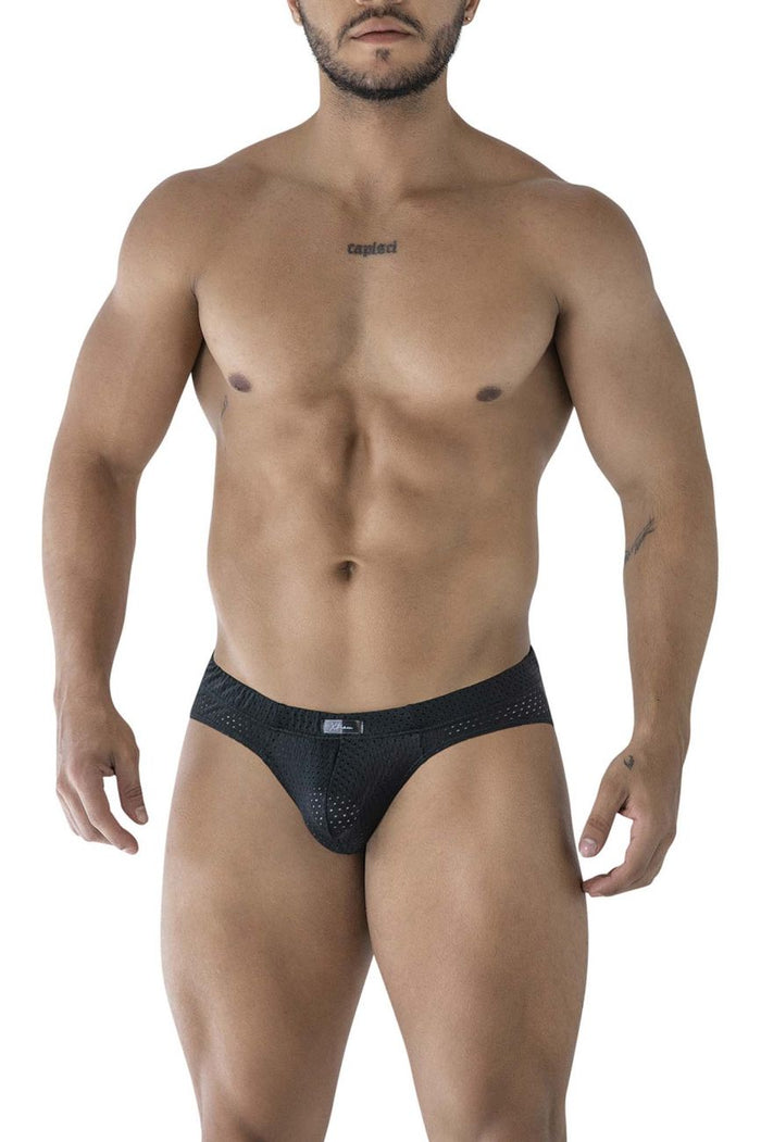 Clever Moda Xtremen 91213B Microfiber Briefs Color Black