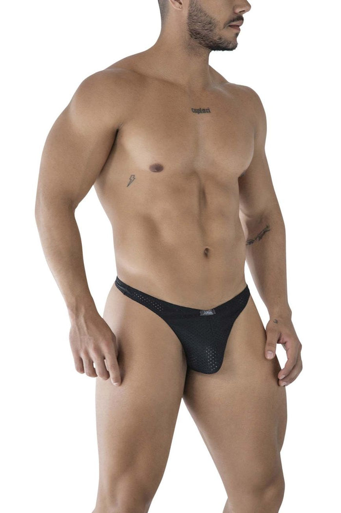 Clever Moda Xtremen 91214B Microfiber Thongs Color Black