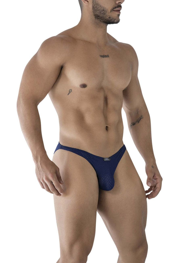 Clever Moda Xtremen 91215B Microfiber Bikini Color Dark Blue