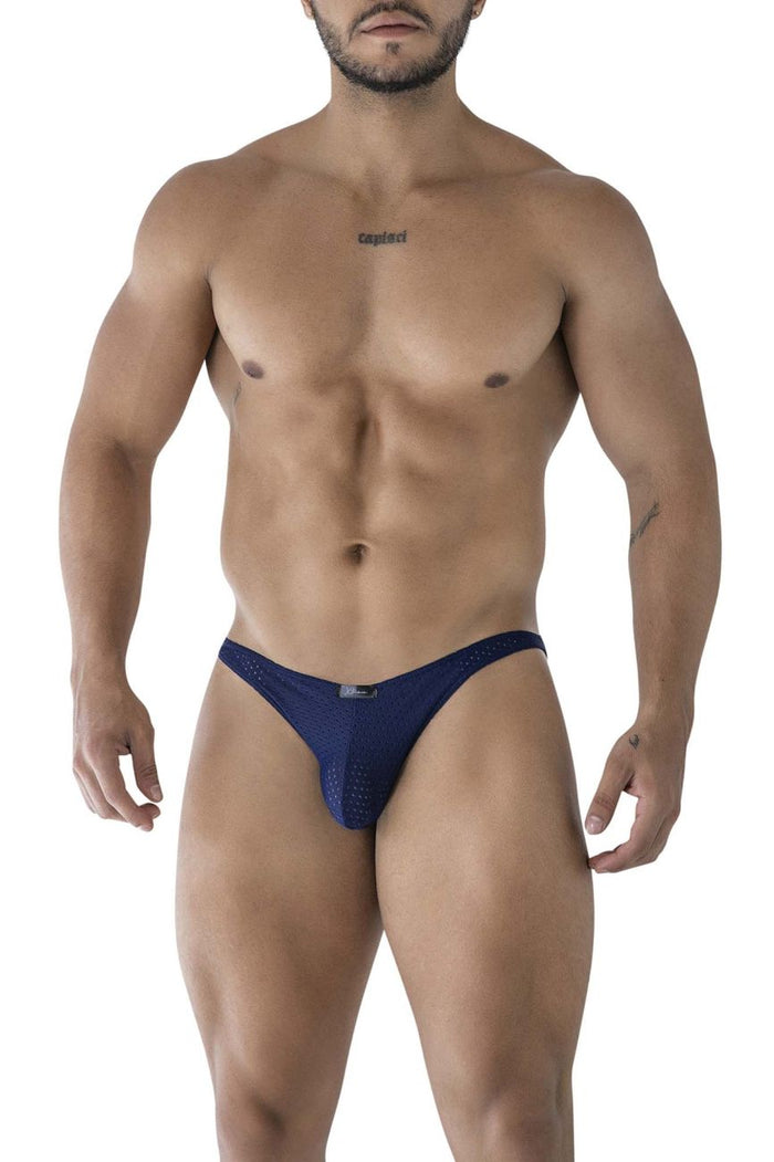 Clever Moda Xtremen 91215B Microfiber Bikini Color Dark Blue