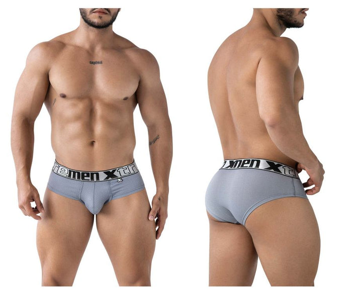clever moda Xtremen 91221 Microfiber Briefs Color Gray