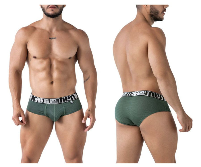 clever moda Xtremen 91221 Microfiber Briefs Color Green