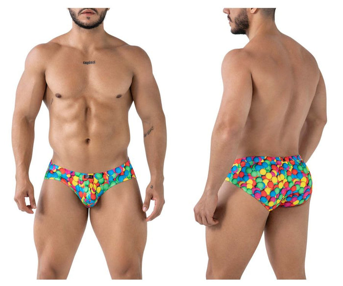 clever moda Xtremen 91248 Printed Briefs Color Bubbles