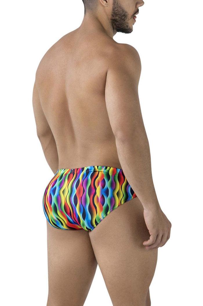 Clever Moda Xtremen 91248 Printed Briefs Color Waves