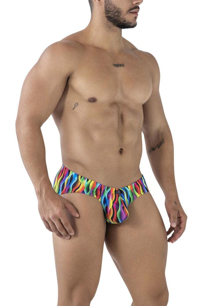 Clever Moda Xtremen 91248 Printed Briefs Color Waves