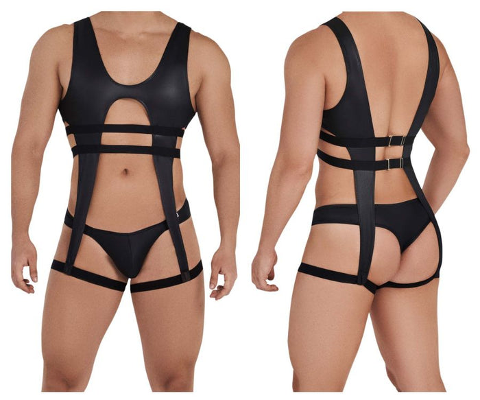 Clever Moda CandyMan 99541X Gladiator Bodysuit Color Black