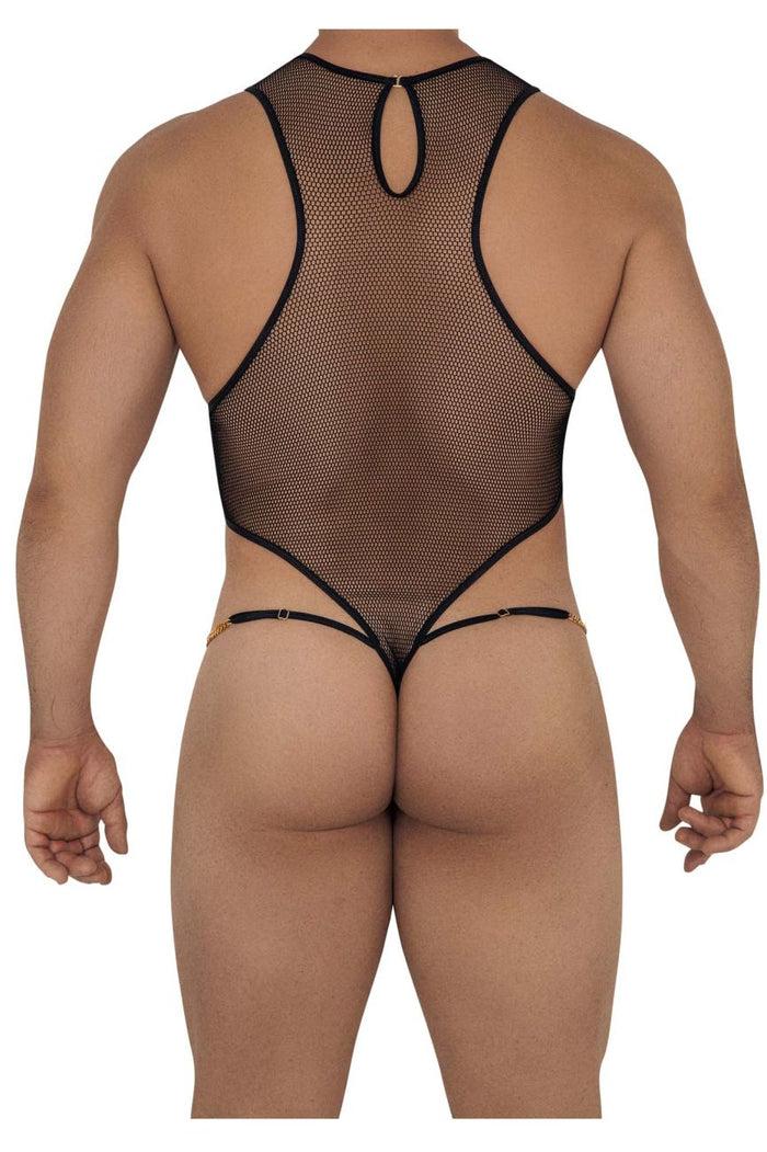 Clever Moda CandyMan 99584X Mesh-Lace Bodysuit Color Black