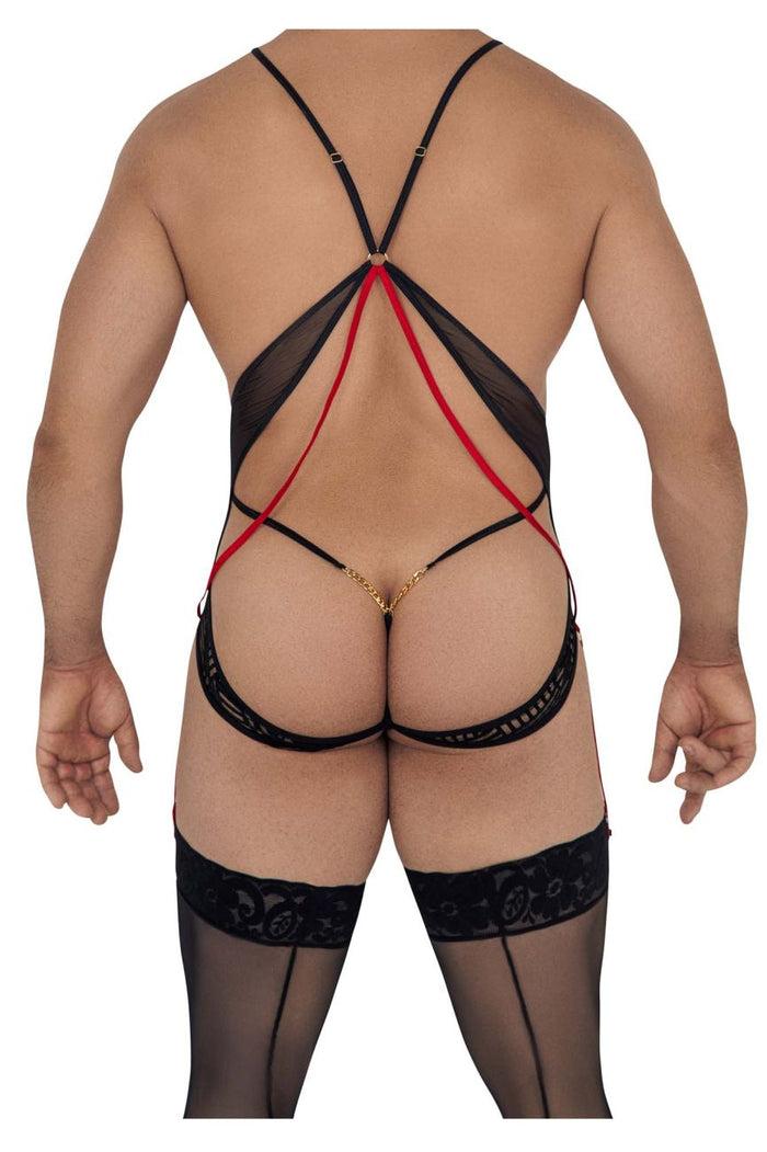 Clever Moda CandyMan 99585X Mesh-Lace Bodysuit Color Black