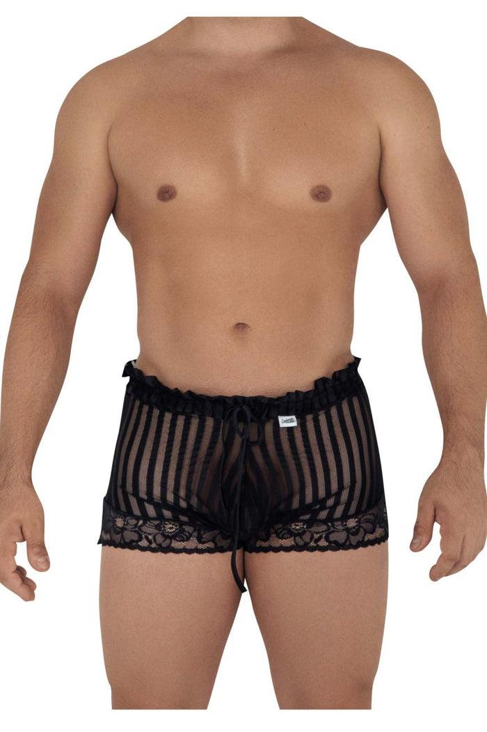 Clever Moda CandyMan 99601X Lounge Pajama Shorts Color Black