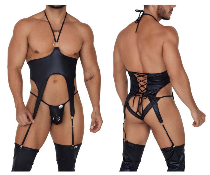 Clever Moda CandyMan 99656 Harness Jock Two Piece Set Color Black