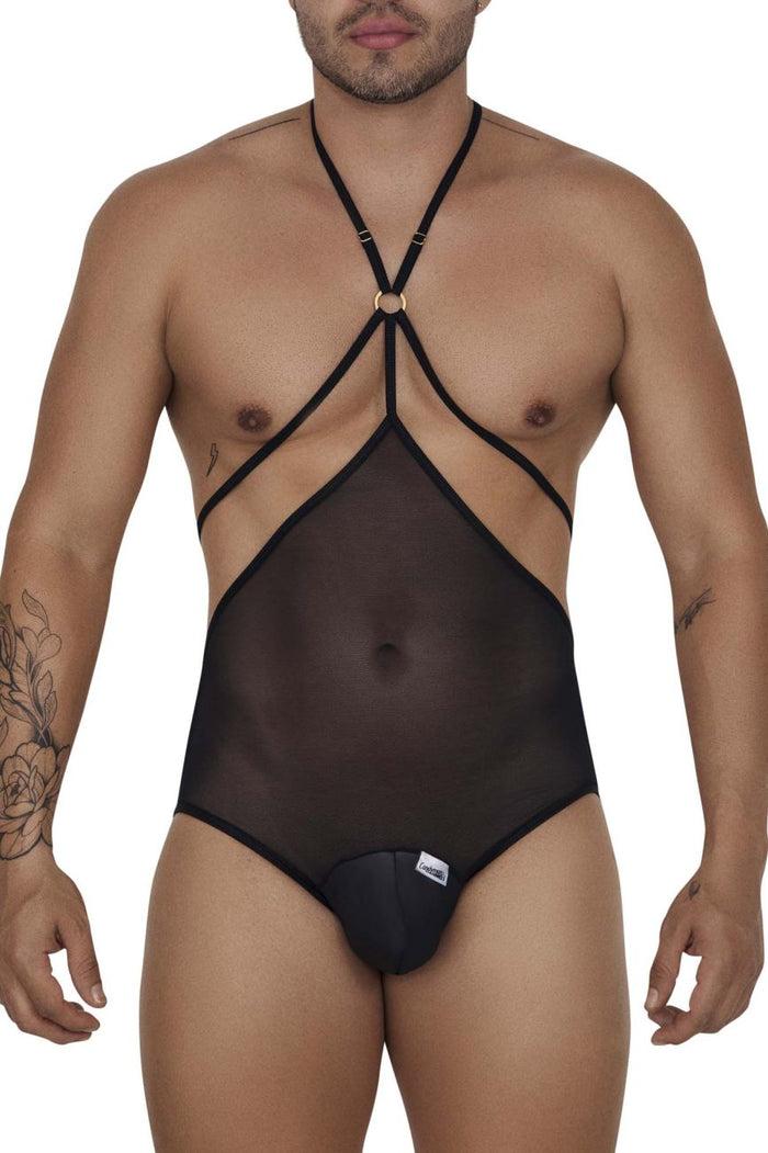 Clever Moda CandyMan 99662X Tulle Bodysuit Color Black