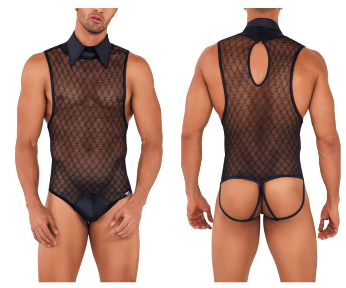 clever moda CandyMan 99720 Work-N-Play Bodysuit Color Black