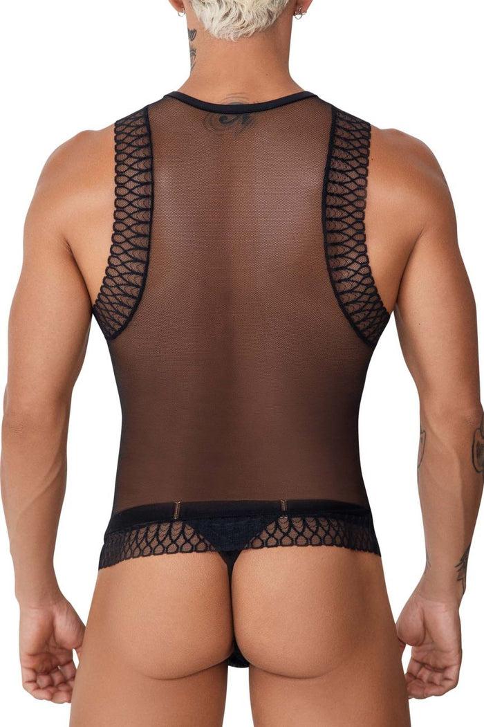 Clever Moda CandyMan 99758 Mesh Tank Top Color Black