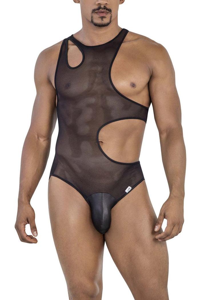 Clever Moda CandyMan 99788 Mesh Bodysuit Color Black