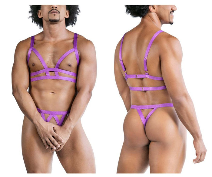 Clever Moda CandyMan 99822 Two Piece Outfit Color Violet