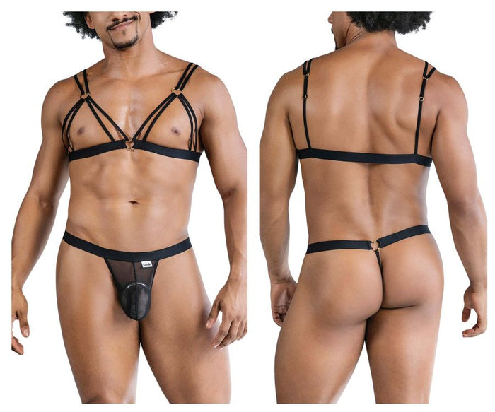 clever moda CandyMan 99838 Two Piece Outfit Color Black