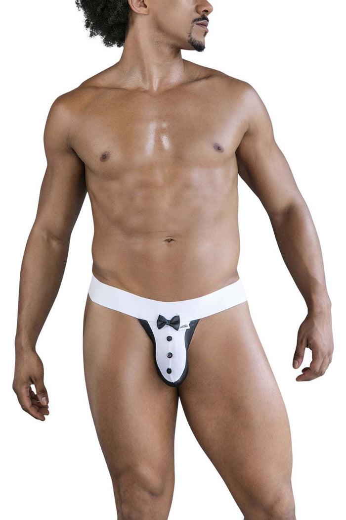 Clever Moda CandyMan 99846 Tuxedo Thongs Color Black
