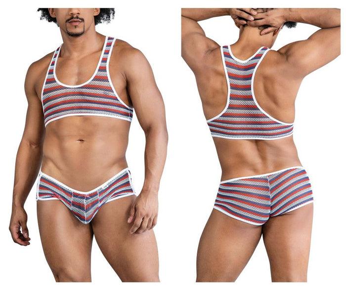 clever moda CandyMan 99859 Two Piece Outfit Color Stripes