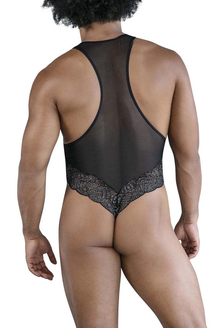 Clever Moda CandyMan 99864 Lace-Mesh Bodysuit Color Black