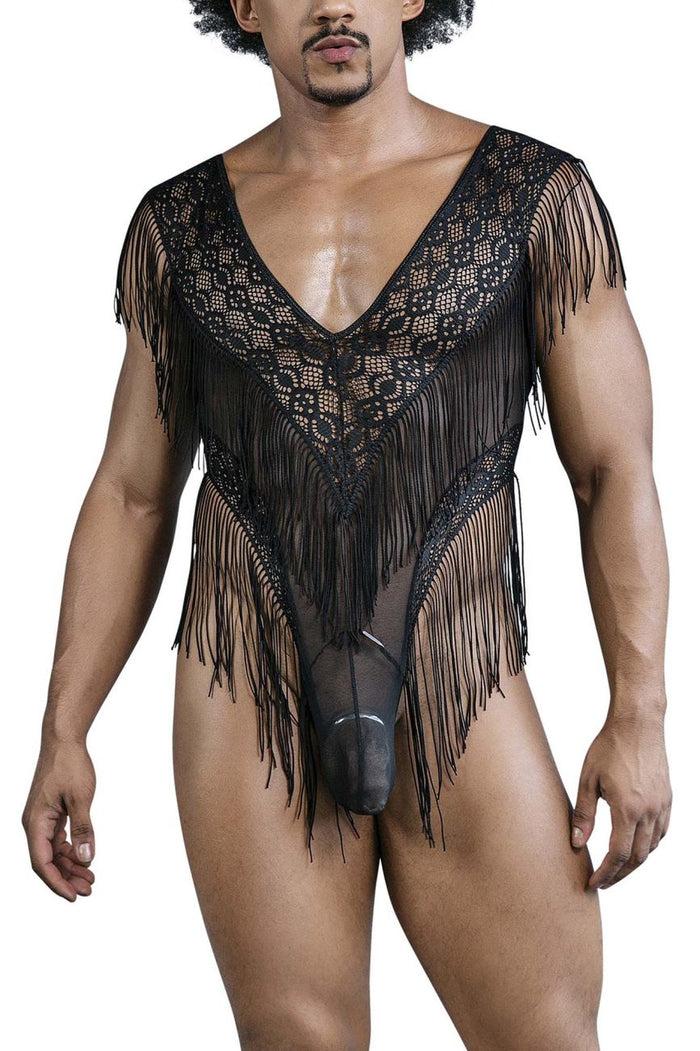 Clever Moda CandyMan 99865 Lace-Mesh Bodysuit Color Black