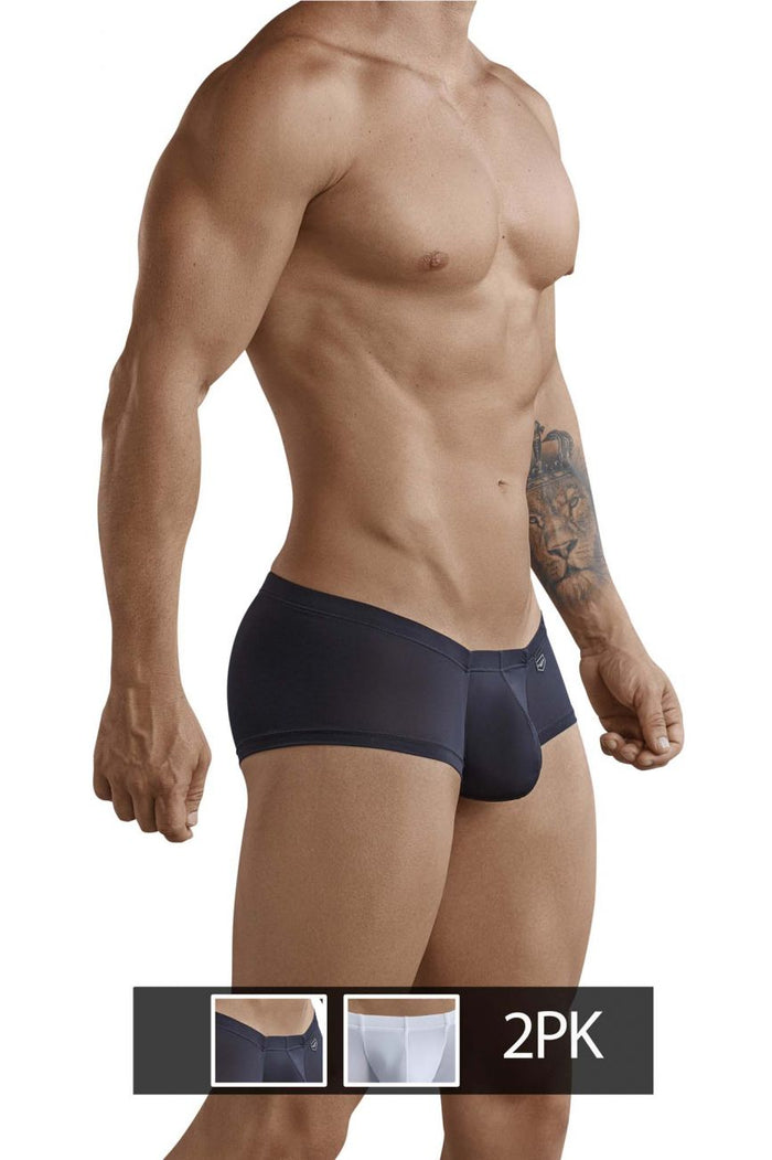 Clever Moda Clever 229924 2PK Australian Trunks Color Black-White