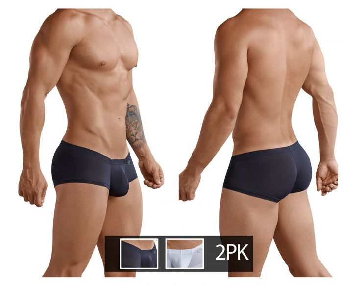 Clever Moda Clever 229924 2PK Australian Trunks Color Black-White