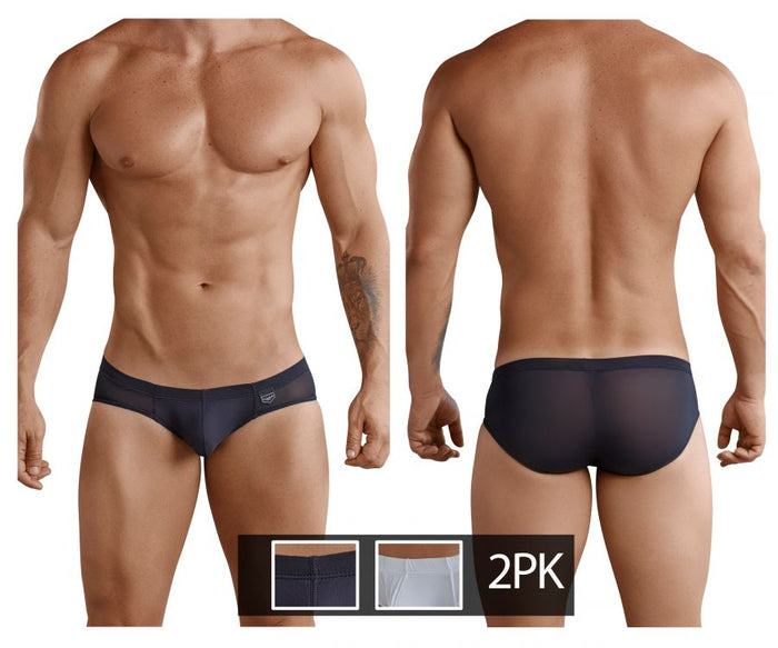 clever moda Clever 519940 2PK Australian Briefs Color Black-White