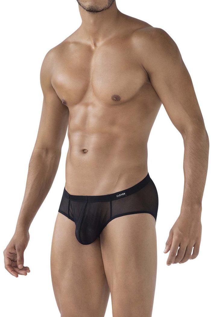 Clever Moda Clever 519962 3PK Australian Latin Briefs Briefs Color Red-Black-Grape