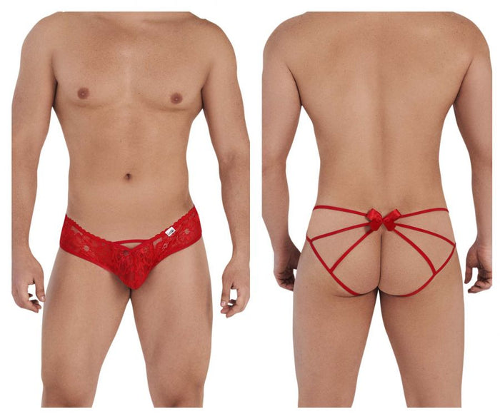 Clever Moda CandyMan 99535 Bow Jockstrap Color Red