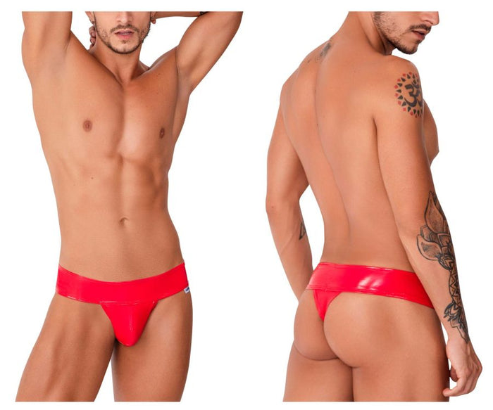 Clever Moda CandyMan 99742 Gloss Thongs Color Red